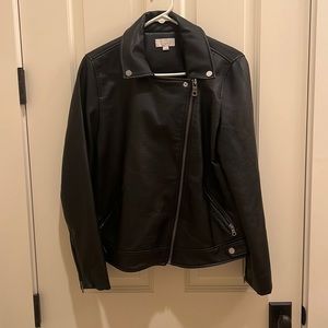 Faux Leather motorcycle jacket.